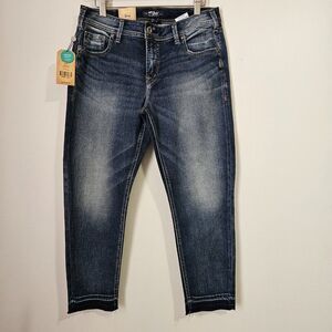 NWT SILVER JEANS AVERY SKINNY CROP ULTRA CURVY HIGH RISE SIZE 30 WOMENS